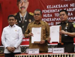 Teken MoU Penerapan Pidana Kerja Sosial bersama Kajati NTT, Gubernur Melki Laka Lena dorong Penegakan Hukum Humanis