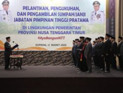Gubernur NTT Lantik dan Kukuhkan Pejabat Pimpinan Tinggi Pratama